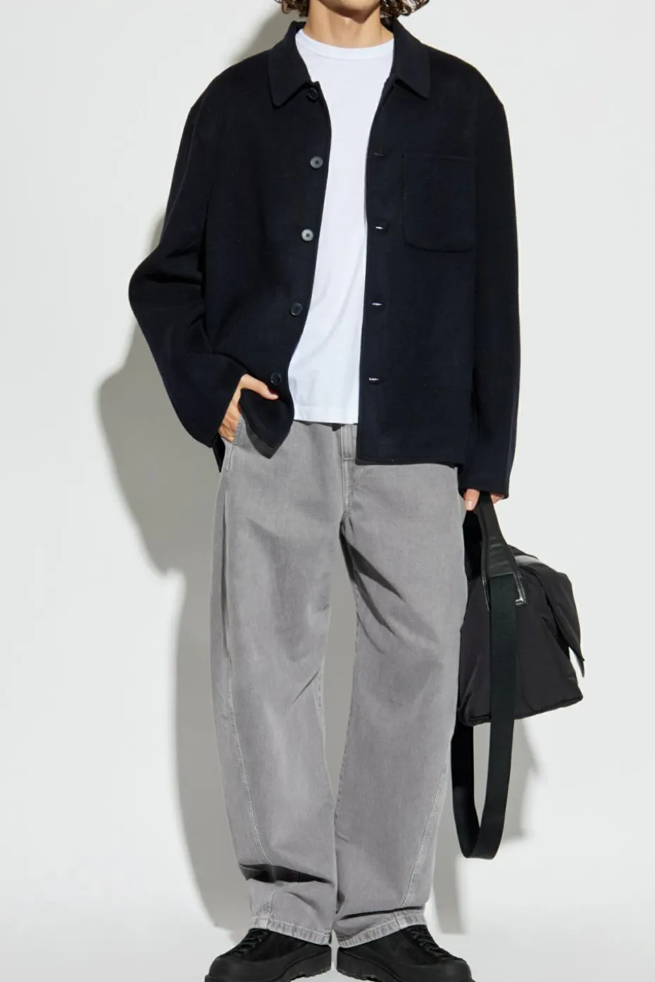 Officine Generale NAVY BLUE Wool jacket ‘Hamilton’