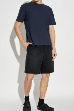 Officine Generale NAVY BLUE Crew neck T-shirt