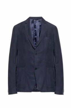 Officine Generale NAVY BLUE Blazer with pockets
