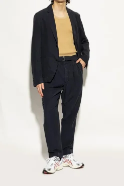 Officine Generale NAVY BLUE Blazer with pockets