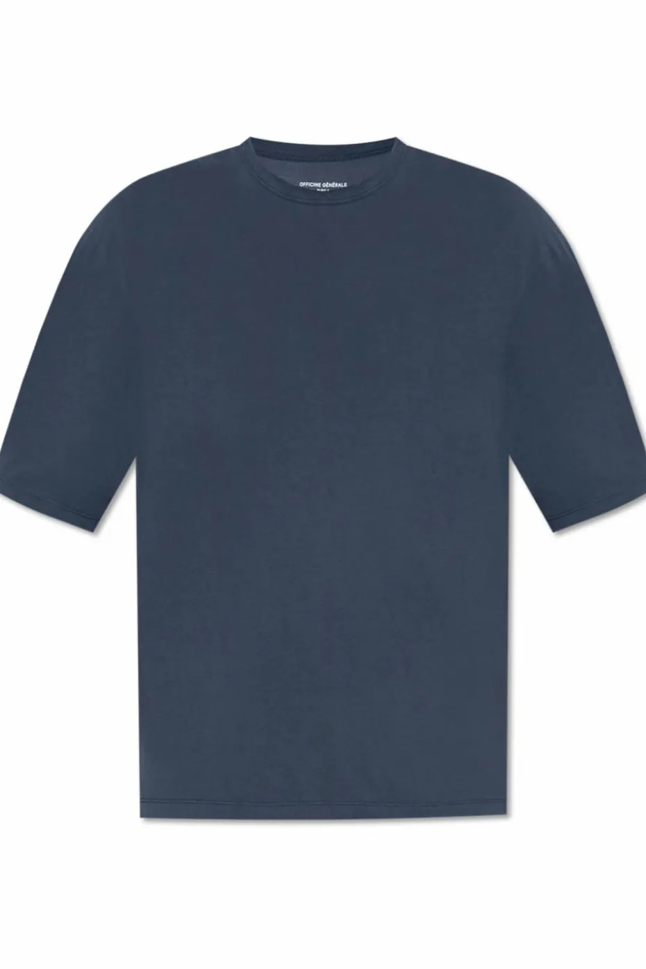 Officine Generale NAVY BLUE Crew neck T-shirt