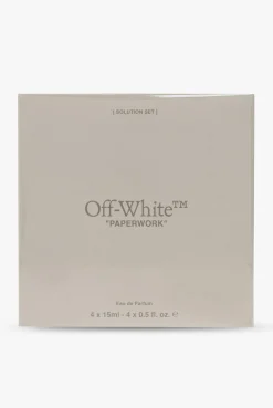 Off-White beige ‘Paperwork Solution Set’ eau de parfum collection