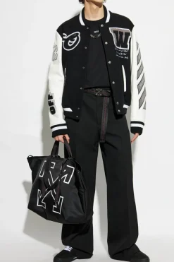 Off-White BLACK Jacket with logo
