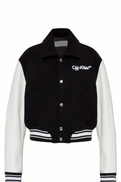Off-White BLACK Jacket with leather sleeves