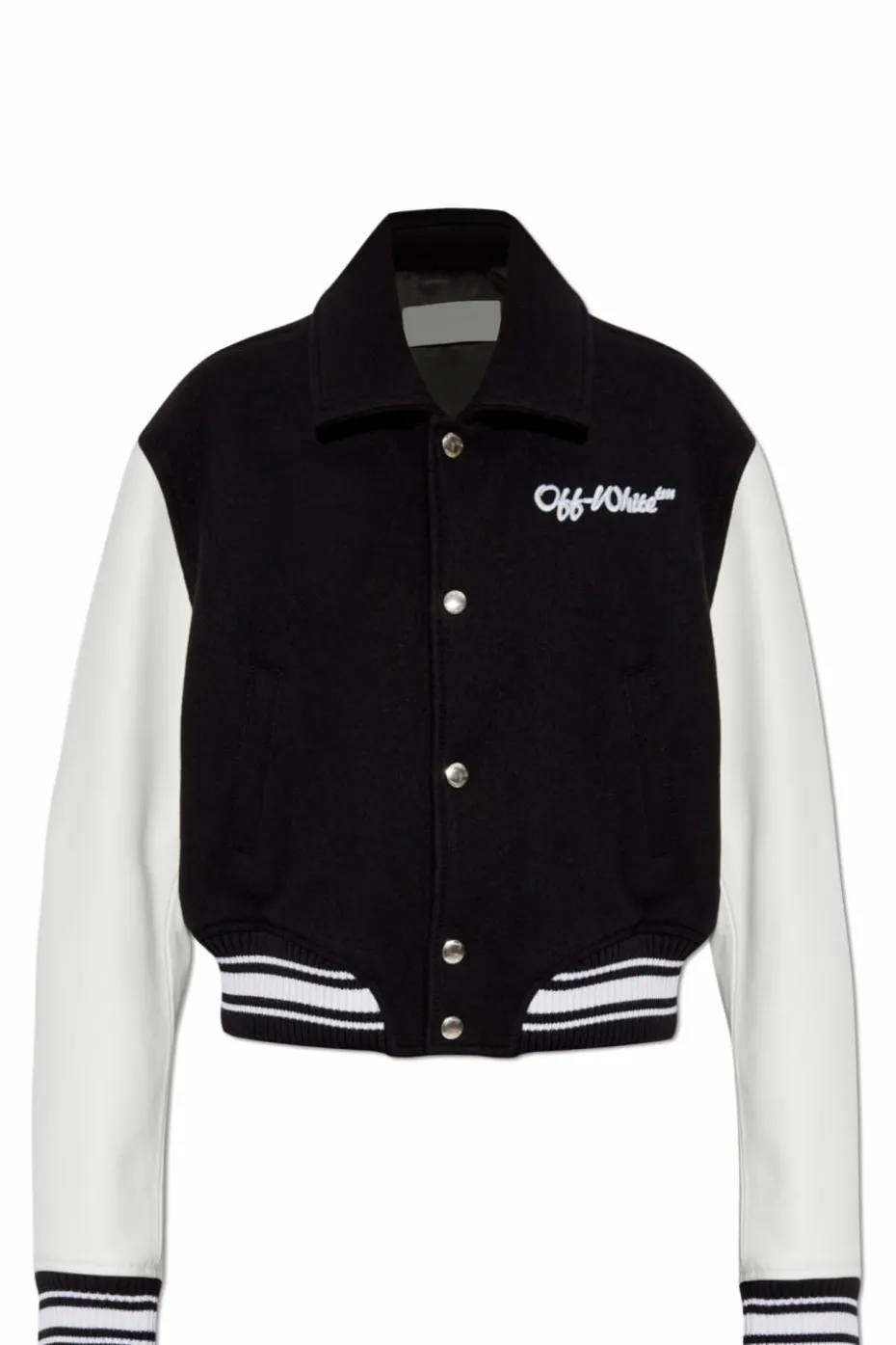 Off-White BLACK Jacket with leather sleeves
