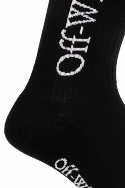 Off-White BLACK Ribbed socks