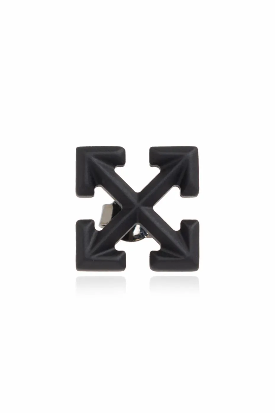 Off-White BLACK Single earring in logo shape