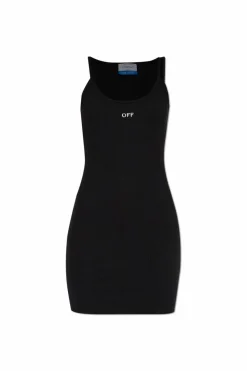 Off-White BLACK Striped dress