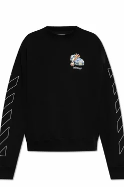 Off-White BLACK Sweatshirt with logo