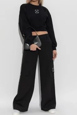 Off-White BLACK Sweatshirt with logo