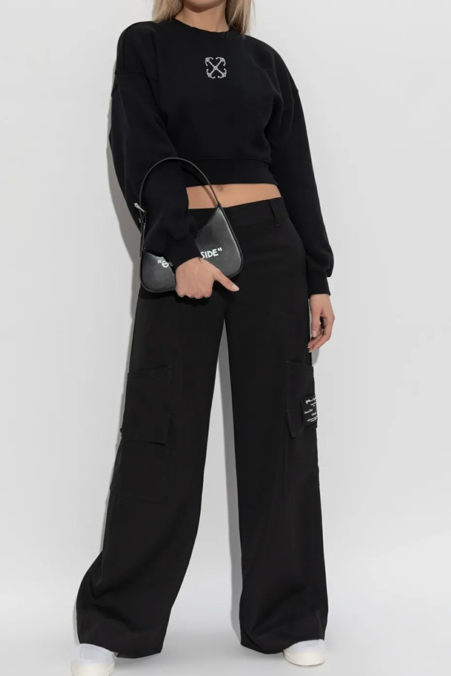 Off-White BLACK Sweatshirt with logo