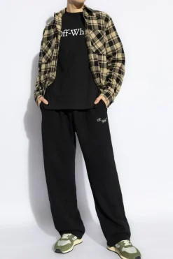 Off-White BLACK T-shirt with logo