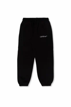 Off-White Kids BLACK Sweatpants with logo