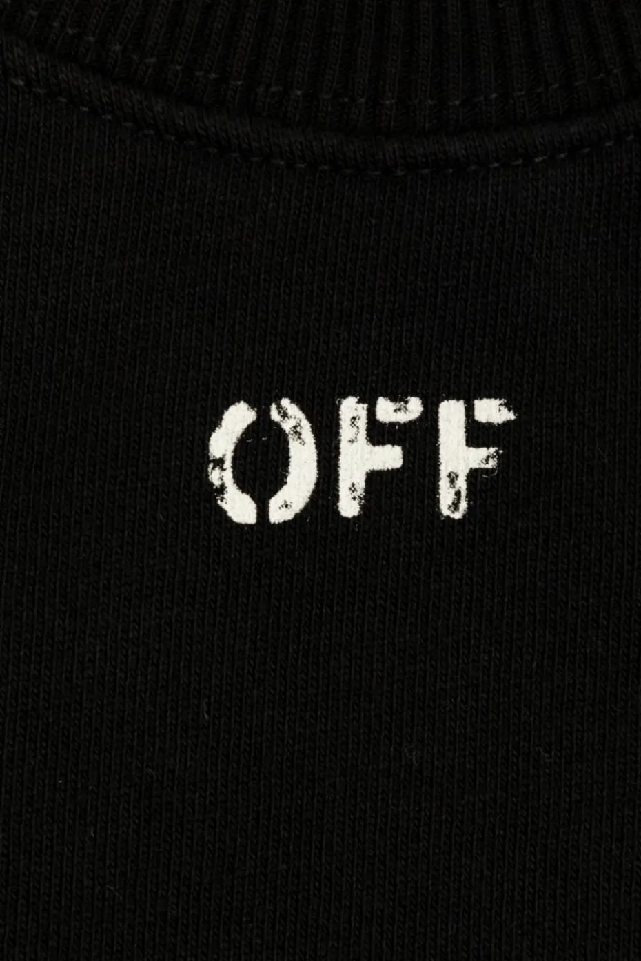 Off-White Kids BLACK Sweatshirt with printed logo