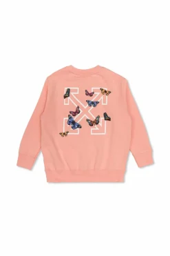 Off-White Kids PINK Sweatshirt with colorful print