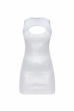 Off-White SILVER Dress with decorative cutouts