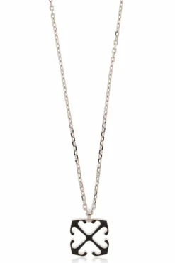 Off-White SILVER Logo Necklace