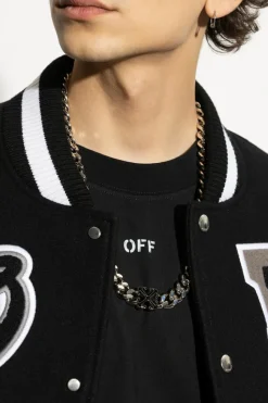 Off-White SILVER Necklace with logo