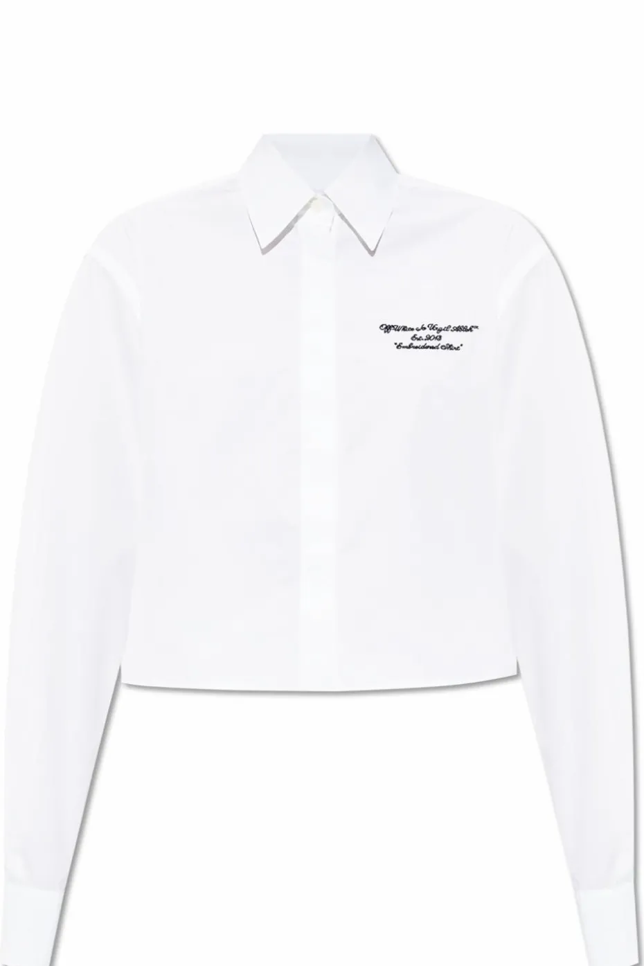 Off-White WHITE Short shirt with embroidered logo