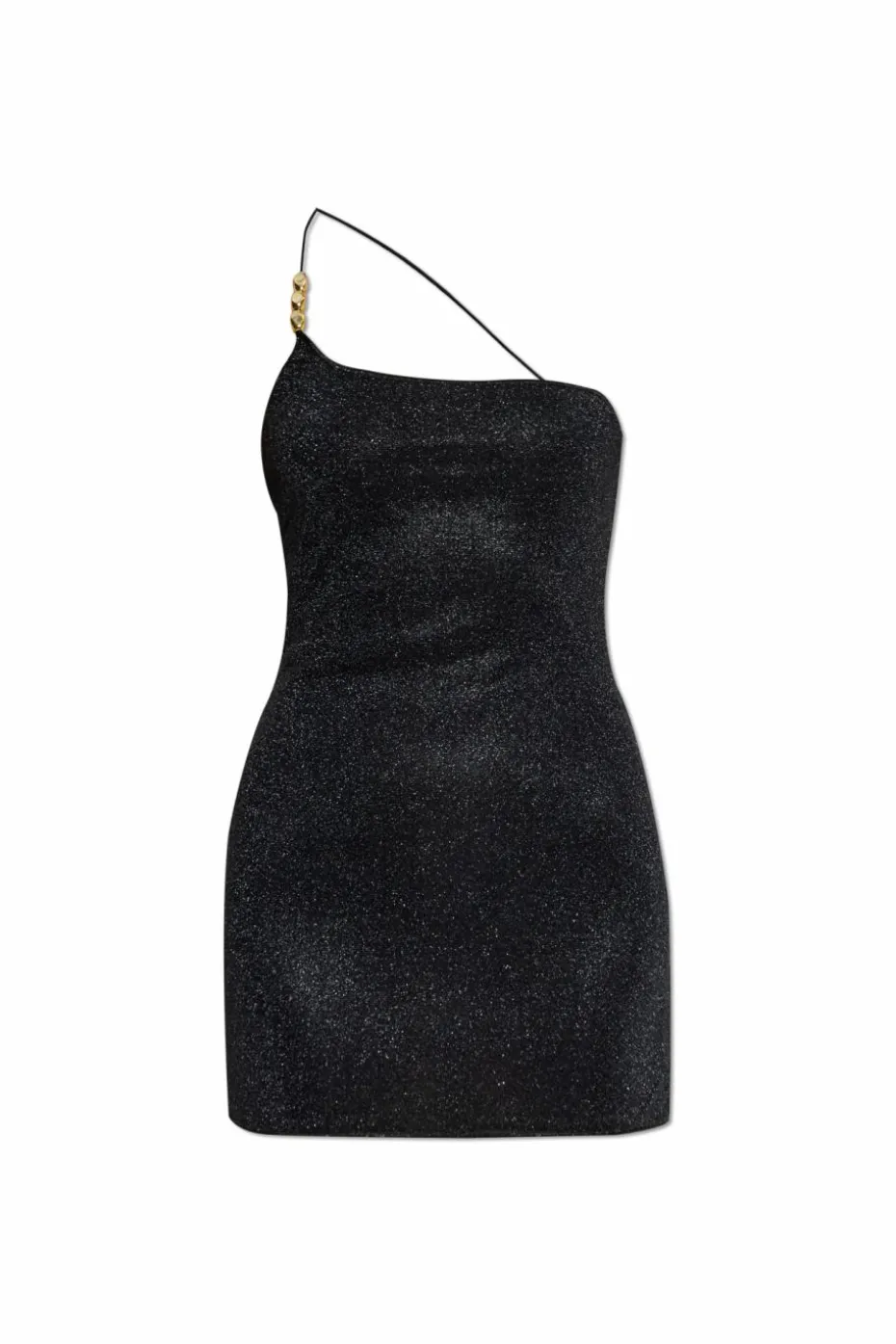 Oseree BLACK Dress finished with lurex thread