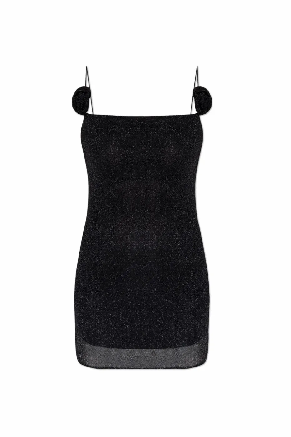 Oseree BLACK Dress finished with lurex thread