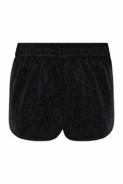 Oseree BLACK Shorts finished with lurex thread