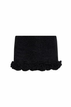 Oseree BLACK Skirt finished with lurex thread