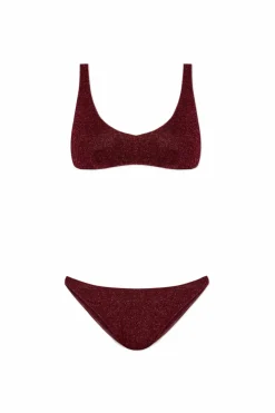Oseree BURGUNDY Two-piece swimsuit