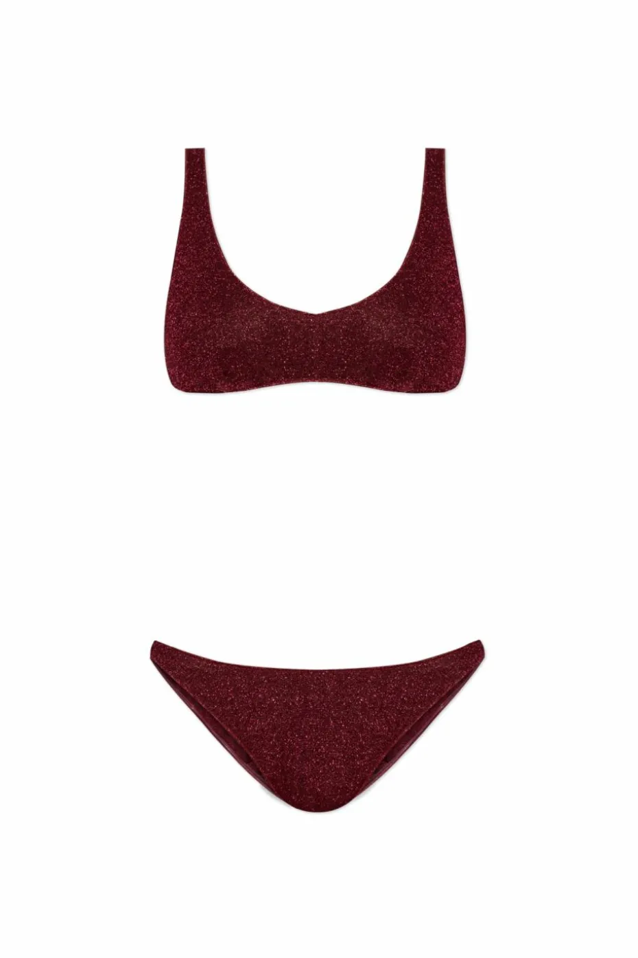 Oseree BURGUNDY Two-piece swimsuit