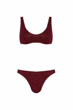 Oseree BURGUNDY Two-piece swimsuit