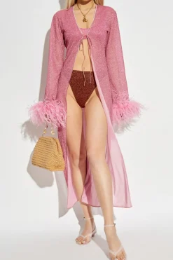 Oseree PINK Dress with lurex thread