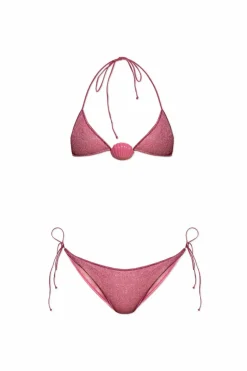 Oseree PINK Two-piece swimsuit with Lurex thread