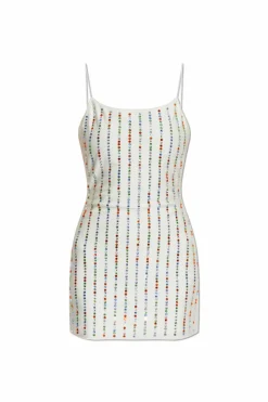 Oseree WHITE Dress with decorative trim