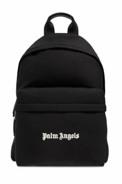 Palm Angels BLACK Backpack with āCorduraā logo