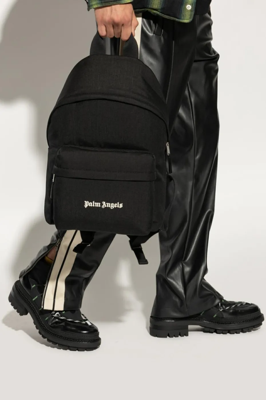 Palm Angels BLACK Backpack with ‘Cordura’ logo