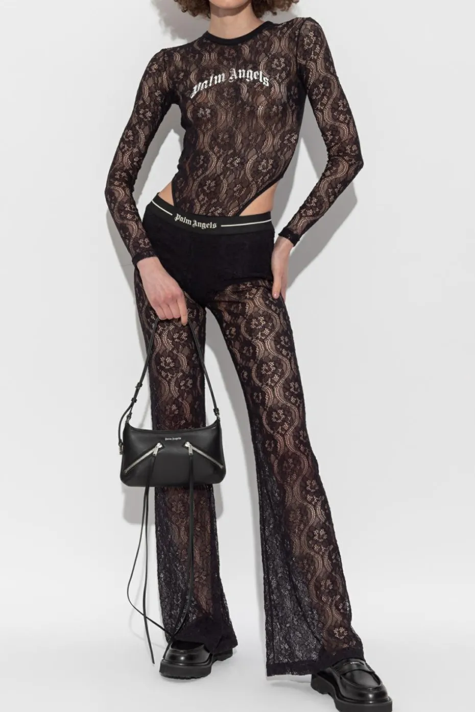 Palm Angels BLACK Lace bodysuit