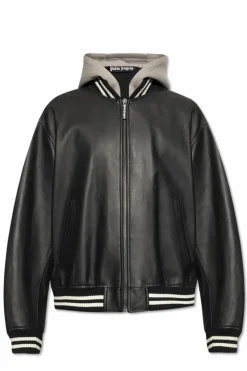 Palm Angels BLACK Leather jacket