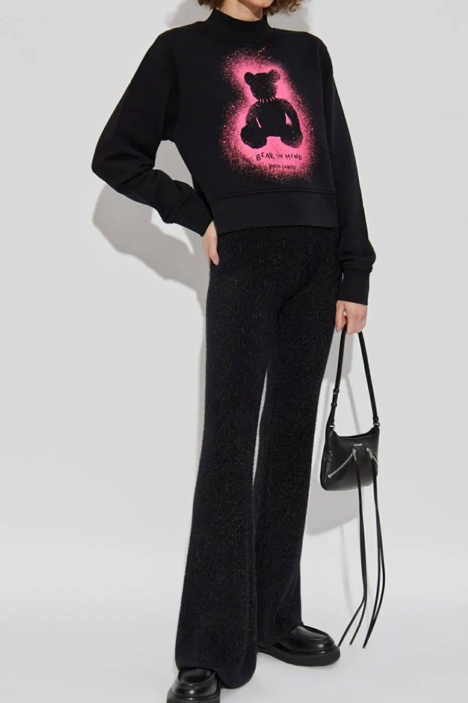 Palm Angels BLACK Sweatshirt with print