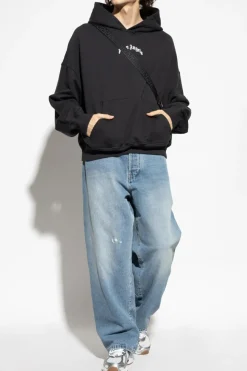 Palm Angels BLACK Sweatshirt with logo