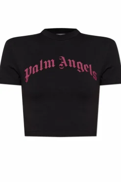 Palm Angels BLACK T-shirt with logo