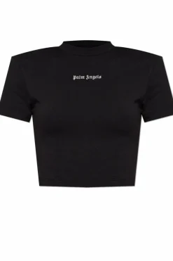 Palm Angels BLACK T-shirt with logo