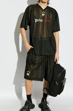 Palm Angels BLACK T-shirt with logo