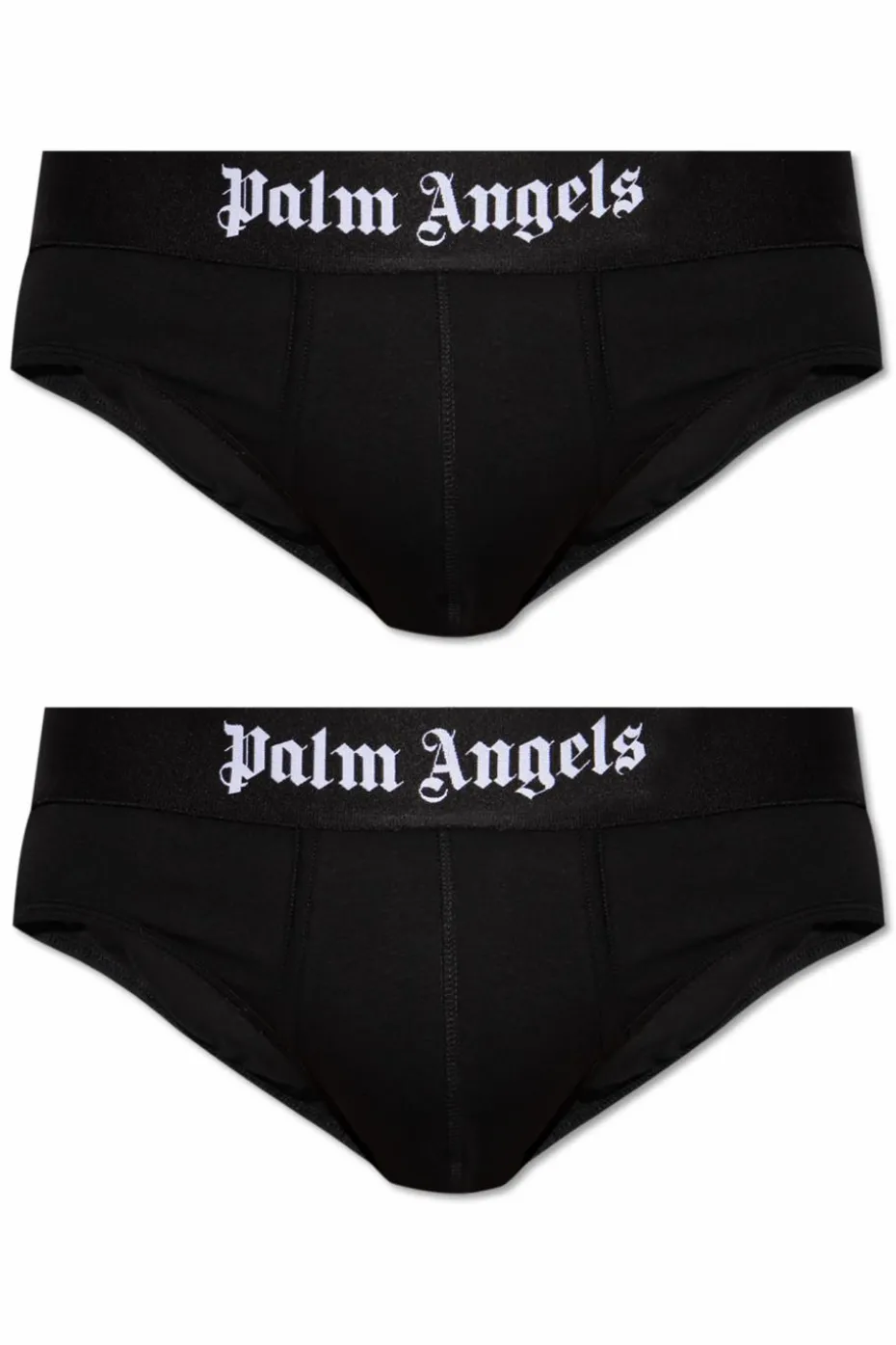 Palm Angels BLACK Two-pack briefs with logo