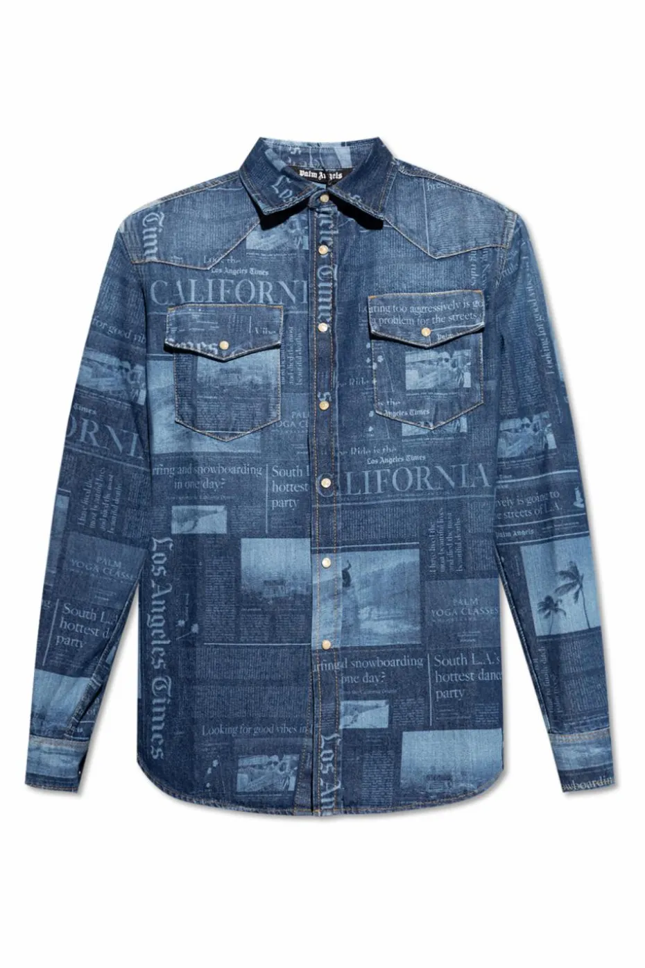 Palm Angels BLUE Denim shirt