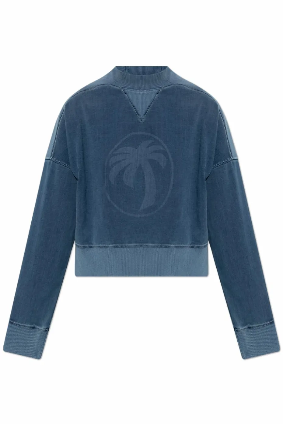 Palm Angels BLUE Sweatshirt with logo