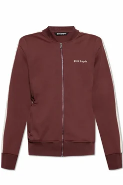 Palm Angels BURGUNDY Sweatshirt with logo