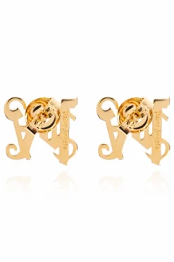 Palm Angels GOLD Earrings with logo