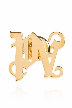 Palm Angels GOLD Earrings with logo