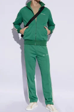 Palm Angels GREEN Sweatshirt with embroidered logo