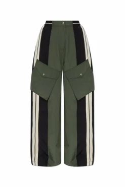 Palm Angels GREEN Trousers with pockets